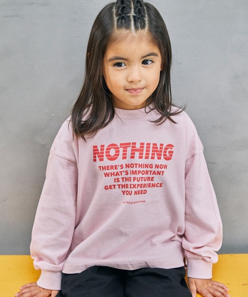 A BAG OF CHIPS（アバッグオブチップス）の「GENERATOR/ジェネレーター NOTHING L/S Tシャツ（Tシャツ/カットソー・キッズ・チャコールグレー/ホワイト/ピンク・M/L/XL）」の14枚目の写真