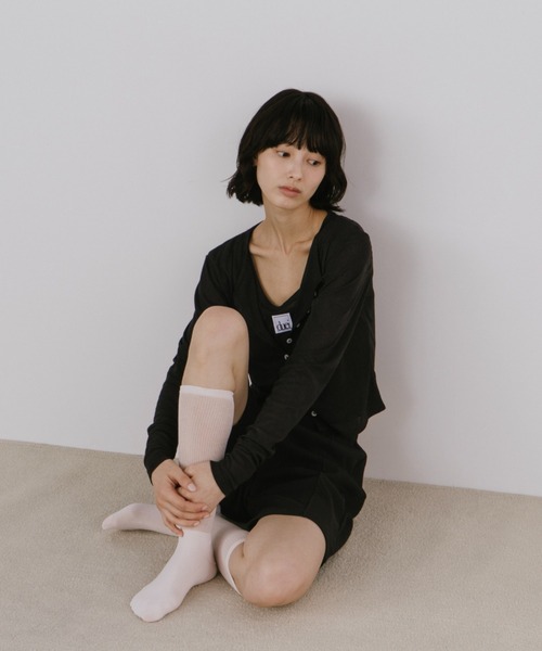 duei(デュイ)の「シアーハイソックス(ソックス/靴下・レディース・ホワイト/ブラック/ピンク・FREE)」の12枚目の写真