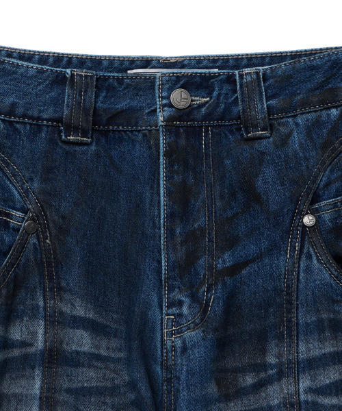 IDWS(アイドンワナセル)の「Pryer Cargo Denim Pants Indigo(デニムパンツ・レディース・その他・0/2/1)」の4枚目の写真