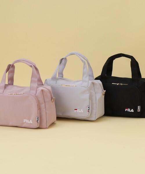 FILA（フィラ）の「【FILA別注】撥水2WAYボストン（ボストンバッグ・レディース・ピンク/ブラック/グレー・00）」の4枚目の写真