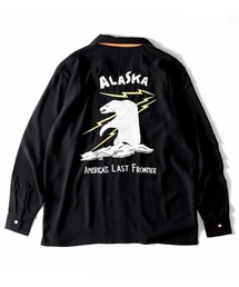 HOUSTON | HOUSTON ヒューストン SOUVENIR L/S SHIRT（ALASKA） アラスカ 白熊 刺繍 オープンカラー 長袖シャツ / スーベニアシャツ / 開襟シャツ(シャツ/ブラウス)