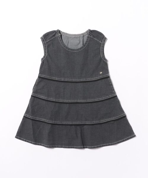 HAKKA KIDS（ハッカキッズ）の「4．5オンスストレッチデニムジャンパースカート（ジャンパースカート・キッズ・ブラック/ネイビー・120cm/100cm/110cm/130cm）」の2枚目の写真