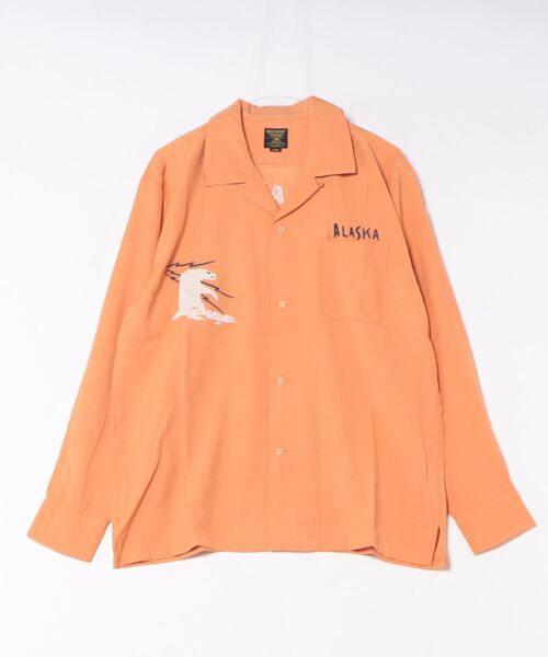 HOUSTON（ヒューストン）の「HOUSTON スーベニアシャツロング(ALASKA)（シャツ/ブラウス・メンズ・オレンジ/ブラック/ブルー・MEDIUM/XX-LARGE/X-LARGE/LARGE）」の9枚目の写真