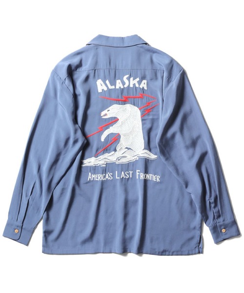 HOUSTON（ヒューストン）の「HOUSTON スーベニアシャツロング(ALASKA)（シャツ/ブラウス・メンズ・オレンジ/ブラック/ブルー・MEDIUM/XX-LARGE/X-LARGE/LARGE）」の8枚目の写真