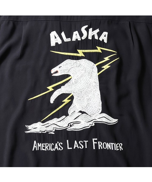 HOUSTON（ヒューストン）の「HOUSTON スーベニアシャツロング(ALASKA)（シャツ/ブラウス・メンズ・オレンジ/ブラック/ブルー・MEDIUM/XX-LARGE/X-LARGE/LARGE）」の12枚目の写真