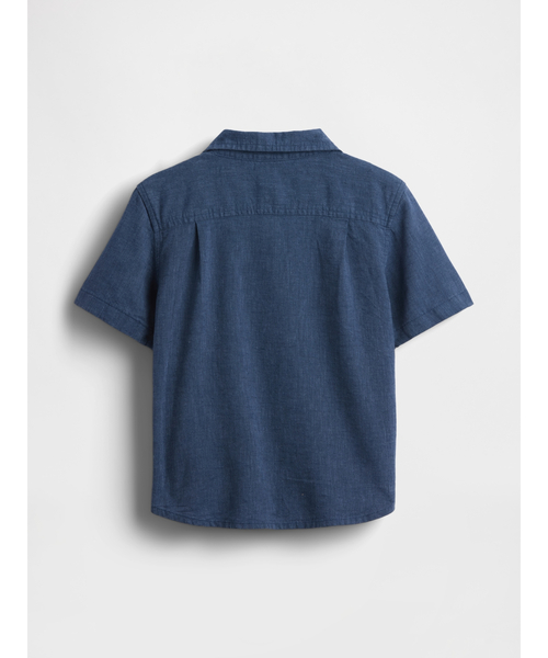 GAP(ギャップ)の「コットンリネンシャツ (幼児・ベビー)(シャツ/ブラウス・キッズ・ホワイト/ベージュ/ブルー/ブルー系その他・70cm/80cm/90cm/95cm/100cm/110cm/105cm)」の7枚目の写真
