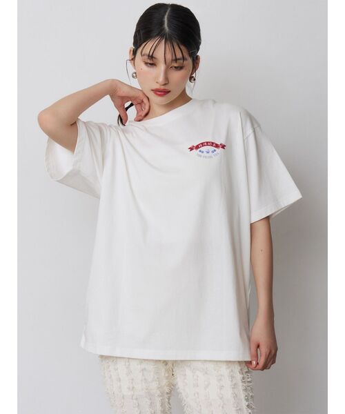 MURUA(ムルーア)の「タピオカショップTシャツ 夏服(Tシャツ/カットソー・レディース・ブラック/ホワイト・FREE)」の4枚目の写真