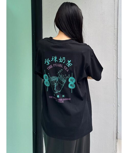 MURUA(ムルーア)の「タピオカショップTシャツ 夏服(Tシャツ/カットソー・レディース・ブラック/ホワイト・FREE)」の19枚目の写真