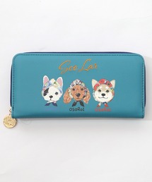 ScoLar（スカラー）の「SC81-11：頭巾わんちゃん×ドット柄 ロゴ刺繍入り長財布（財布）」