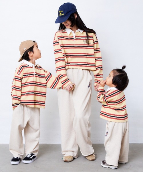 RUGGEDWORKS(ラゲッドワークス)の「ボーダーラガーシャツ(大人サイズ)(Tシャツ/カットソー・メンズ・エンジ/イエロー・XL/L/M)」の8枚目の写真