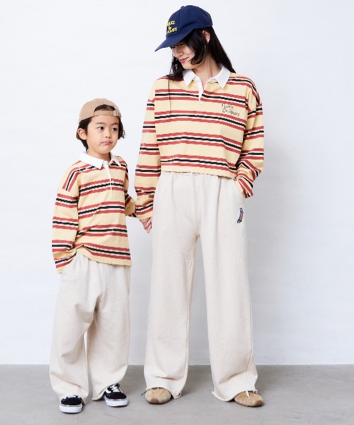 RUGGEDWORKS(ラゲッドワークス)の「ボーダーラガーシャツ(大人サイズ)(Tシャツ/カットソー・メンズ・エンジ/イエロー・XL/L/M)」の6枚目の写真
