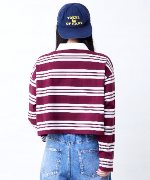 RUGGEDWORKS(ラゲッドワークス)の「ボーダーラガーシャツ(大人サイズ)(Tシャツ/カットソー・メンズ・エンジ/イエロー・XL/L/M)」の13枚目の写真