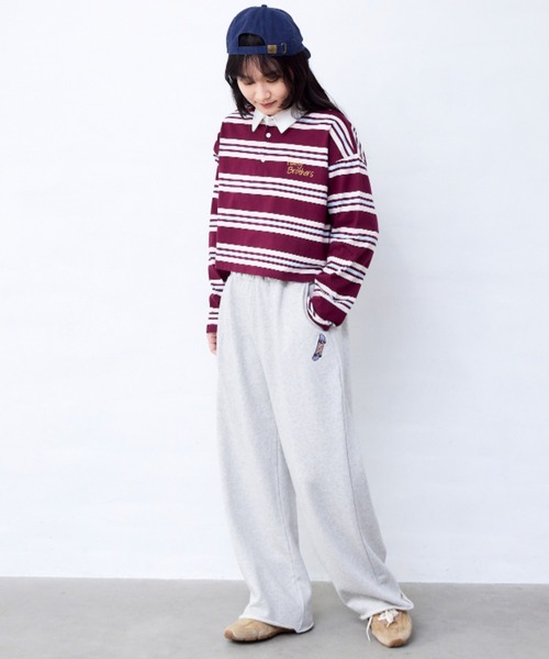 RUGGEDWORKS(ラゲッドワークス)の「ボーダーラガーシャツ(大人サイズ)(Tシャツ/カットソー・メンズ・エンジ/イエロー・XL/L/M)」の15枚目の写真
