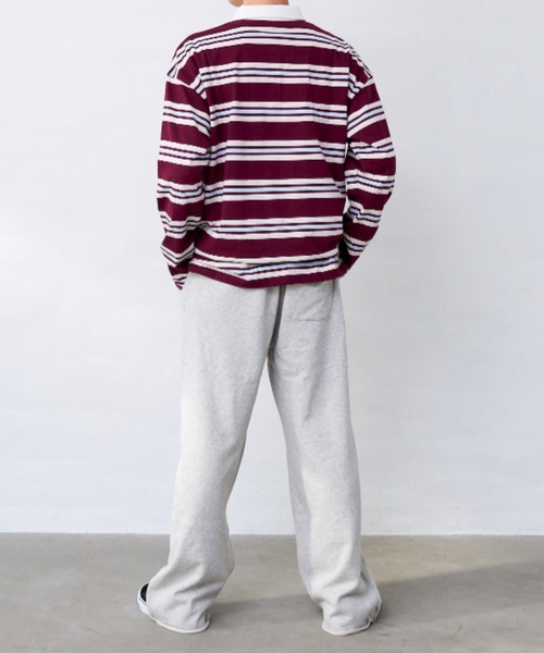 RUGGEDWORKS(ラゲッドワークス)の「ボーダーラガーシャツ(大人サイズ)(Tシャツ/カットソー・メンズ・エンジ/イエロー・XL/L/M)」の22枚目の写真