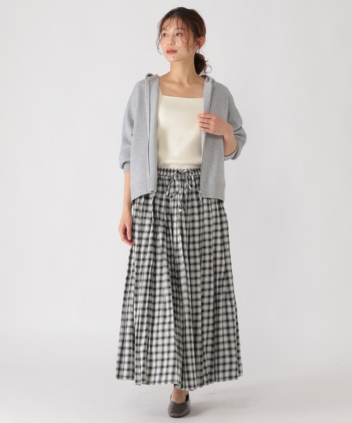 studio CLIP（スタディオクリップ）の「12ゲージニットZIPパーカー（パーカー・レディース・オフホワイト/ライトグレー/ライトベージュ・FREE）」の10枚目の写真