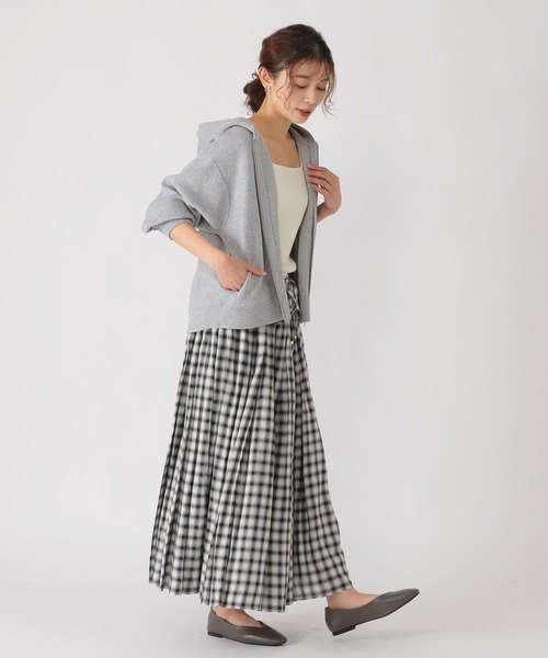 studio CLIP（スタディオクリップ）の「12ゲージニットZIPパーカー（パーカー・レディース・オフホワイト/ライトグレー/ライトベージュ・FREE）」の11枚目の写真