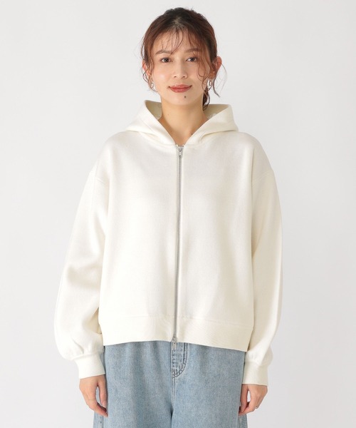 studio CLIP（スタディオクリップ）の「12ゲージニットZIPパーカー（パーカー・レディース・オフホワイト/ライトグレー/ライトベージュ・FREE）」の16枚目の写真