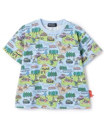 ピクニック総柄半袖Tシャツ【接触冷感・吸水速乾】