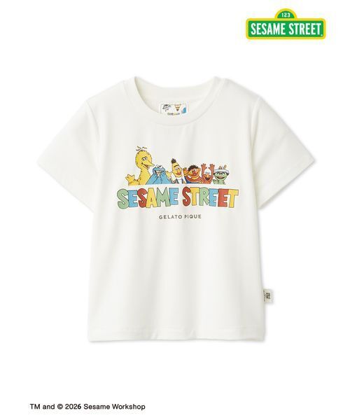 gelato pique（ジェラートピケ）の「【SESAME STREET】【KIDS】ワンポイントTシャツ（ルームウェア/パジャマ・キッズ・オフホワイト/グレー・90/100/110/120）」の8枚目の写真