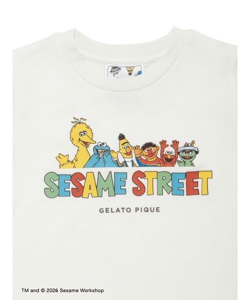 gelato pique（ジェラートピケ）の「【SESAME STREET】【KIDS】ワンポイントTシャツ（ルームウェア/パジャマ・キッズ・オフホワイト/グレー・90/100/110/120）」の12枚目の写真