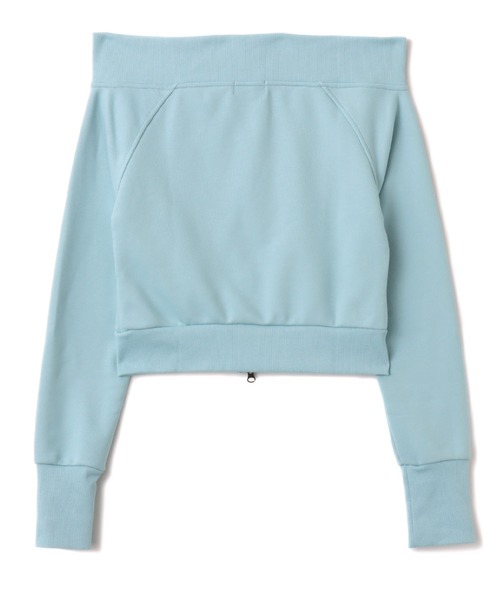 atmos pink（アトモスピンク）の「atmos pink Off-shoulder Sweat Zip-up / アトモスピンク オフショルダー スウェット ジップアップ（スウェット・レディース・ブルー/グレー・FREE）」の7枚目の写真