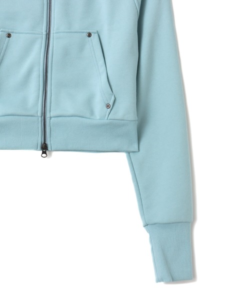 atmos pink（アトモスピンク）の「atmos pink Off-shoulder Sweat Zip-up / アトモスピンク オフショルダー スウェット ジップアップ（スウェット・レディース・ブルー/グレー・FREE）」の6枚目の写真