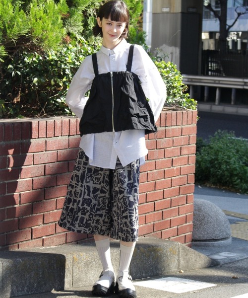 H.A.K（ハク）の「メモリーウェザー＋チュールベアトップスカート（ショルダー付き）（スカート・レディース・カーキ/ブラック・FREE）」の6枚目の写真