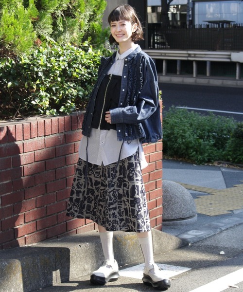 H.A.K（ハク）の「メモリーウェザー＋チュールベアトップスカート（ショルダー付き）（スカート・レディース・カーキ/ブラック・FREE）」の8枚目の写真