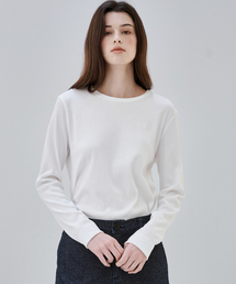 5116 リブスリムTシャツ (ホワイト)
