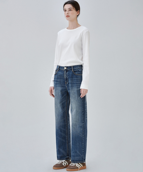 MALOUPE(マロップ)の「5116 リブスリムTシャツ (ホワイト)(Tシャツ/カットソー・レディース・その他・FREE)」の5枚目の写真