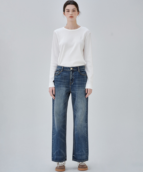 MALOUPE(マロップ)の「5116 リブスリムTシャツ (ホワイト)(Tシャツ/カットソー・レディース・その他・FREE)」の6枚目の写真