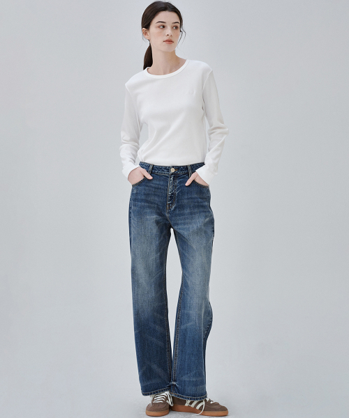 MALOUPE(マロップ)の「5116 リブスリムTシャツ (ホワイト)(Tシャツ/カットソー・レディース・その他・FREE)」の7枚目の写真