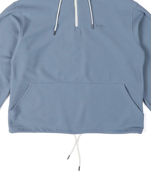 The DUFFER of ST.GEORGE(ザダファーオブセントジョージ)の「KNIT-LIKE RUSSELL PULLOVER HOODIE:セットアップ対応 ニットライク ラッセル プルオーバー フーディー(パーカー・メンズ・ネイビー/ライトブルー・X-LARGE/LARGE/MEDIUM/SMALL)」の14枚目の写真