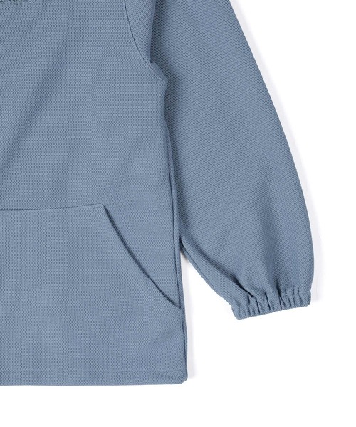 The DUFFER of ST.GEORGE(ザダファーオブセントジョージ)の「KNIT-LIKE RUSSELL PULLOVER HOODIE:セットアップ対応 ニットライク ラッセル プルオーバー フーディー(パーカー・メンズ・ネイビー/ライトブルー・X-LARGE/LARGE/MEDIUM/SMALL)」の13枚目の写真