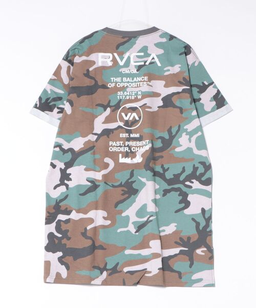 RVCA(ルーカ)の「RVCA/ルーカ 半袖 ワンピース バックプリント BG043355(ワンピース・レディース・カモフラージュ/ホワイト/ブラック・M)」の4枚目の写真