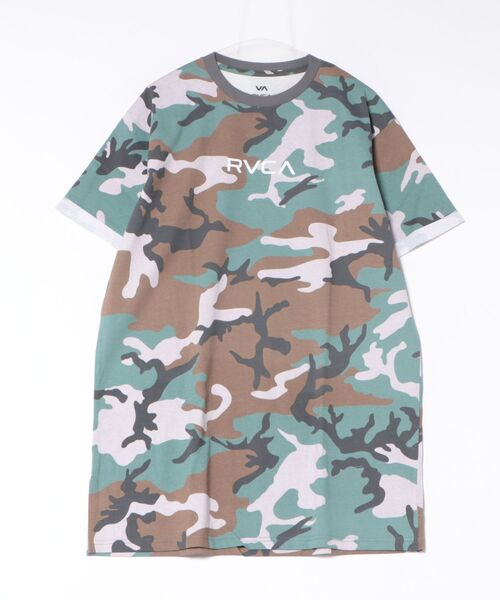RVCA(ルーカ)の「RVCA/ルーカ 半袖 ワンピース バックプリント BG043355(ワンピース・レディース・カモフラージュ/ホワイト/ブラック・M)」の19枚目の写真
