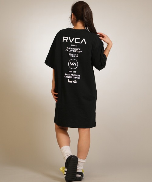 RVCA(ルーカ)の「RVCA/ルーカ 半袖 ワンピース バックプリント BG043355(ワンピース・レディース・カモフラージュ/ホワイト/ブラック・M)」の10枚目の写真
