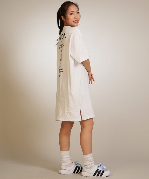 RVCA(ルーカ)の「RVCA/ルーカ 半袖 ワンピース バックプリント BG043355(ワンピース・レディース・カモフラージュ/ホワイト/ブラック・M)」の8枚目の写真