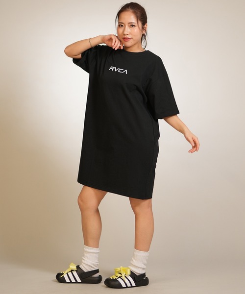 RVCA(ルーカ)の「RVCA/ルーカ 半袖 ワンピース バックプリント BG043355(ワンピース・レディース・カモフラージュ/ホワイト/ブラック・M)」の9枚目の写真