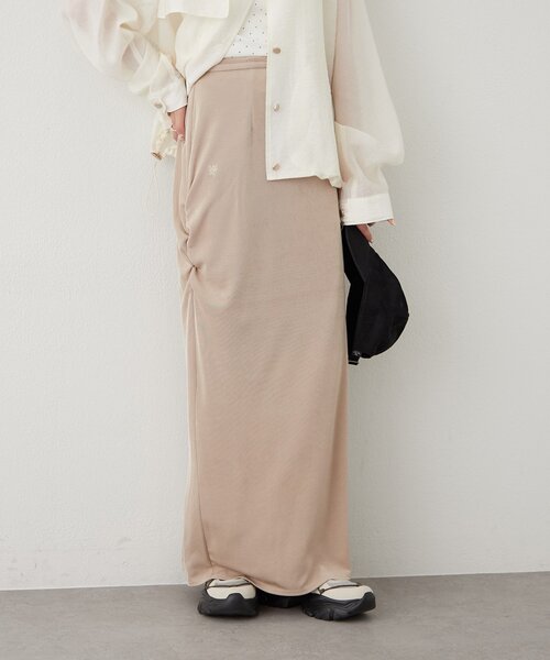 mystic（ミスティック）の「マルチベルト付きカラーネットスカート（スカート・レディース・ベージュ/レッド/ブラック・2/1）」の3枚目の写真