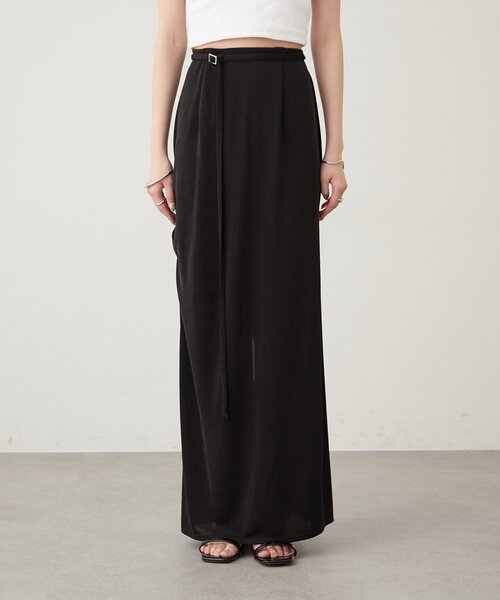 mystic（ミスティック）の「マルチベルト付きカラーネットスカート（スカート・レディース・ベージュ/レッド/ブラック・2/1）」の18枚目の写真