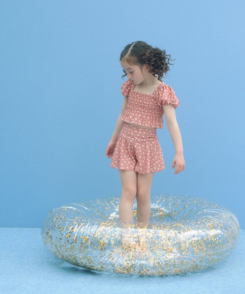 green label relaxing(グリーンレーベルリラクシング)の「コバナガラ タンキニ / 水着 / キッズ 100cm-130cm(水着・キッズ・シャーベット/ライトブルー・130cm/120cm/110cm/100cm)」の2枚目の写真