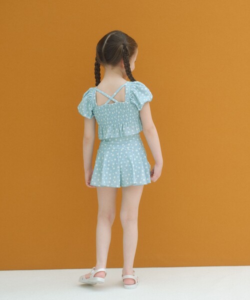 green label relaxing(グリーンレーベルリラクシング)の「コバナガラ タンキニ / 水着 / キッズ 100cm-130cm(水着・キッズ・シャーベット/ライトブルー・130cm/120cm/110cm/100cm)」の5枚目の写真