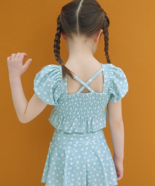 green label relaxing(グリーンレーベルリラクシング)の「コバナガラ タンキニ / 水着 / キッズ 100cm-130cm(水着・キッズ・シャーベット/ライトブルー・130cm/120cm/110cm/100cm)」の6枚目の写真