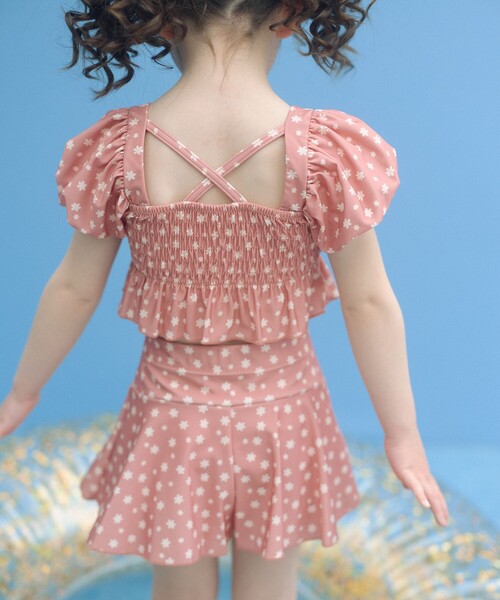 green label relaxing(グリーンレーベルリラクシング)の「コバナガラ タンキニ / 水着 / キッズ 100cm-130cm(水着・キッズ・シャーベット/ライトブルー・130cm/120cm/110cm/100cm)」の8枚目の写真