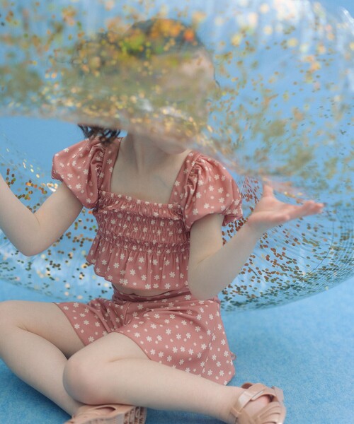 green label relaxing(グリーンレーベルリラクシング)の「コバナガラ タンキニ / 水着 / キッズ 100cm-130cm(水着・キッズ・シャーベット/ライトブルー・130cm/120cm/110cm/100cm)」の10枚目の写真