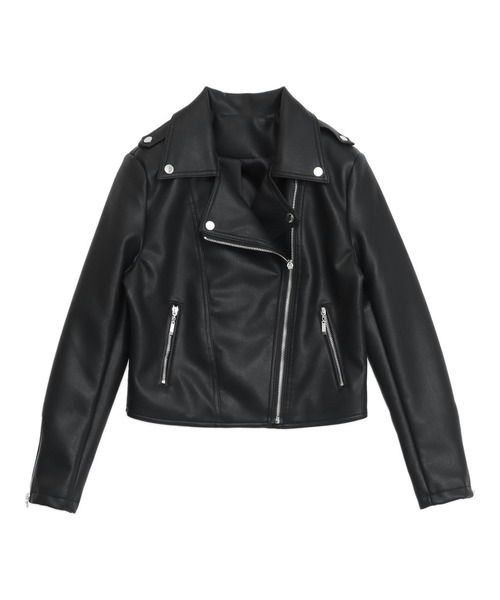 ANAP(アナップ)の「ライダース ジャケット(ライダースジャケット・レディース・ブラック/ホワイト・F)」の13枚目の写真