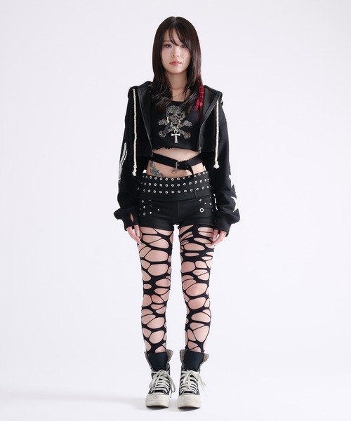 dollslutz(ドルズラッツ)の「【dollslutz】crystal skull cropped ensemble / 【ドルズラッツ】クリスタルスカルクロップドキャミアンサンブル(アンサンブル・レディース・グレー/ブラック・FREE)」の18枚目の写真