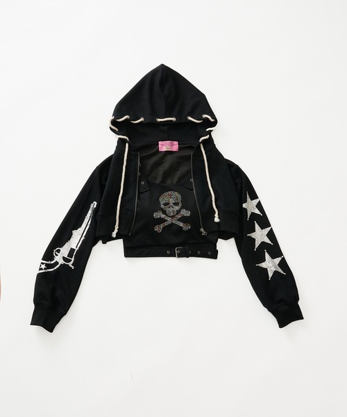 dollslutz(ドルズラッツ)の「【dollslutz】crystal skull cropped ensemble / 【ドルズラッツ】クリスタルスカルクロップドキャミアンサンブル(アンサンブル・レディース・グレー/ブラック・FREE)」の10枚目の写真