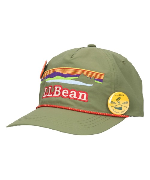 L.L.Bean(エルエルビーン)の「ティン・バッジ・ファイブパネル・キャップ(キャップ・メンズ・ブラック/グリーン/イエロー系/パープル・LARGE)」の2枚目の写真